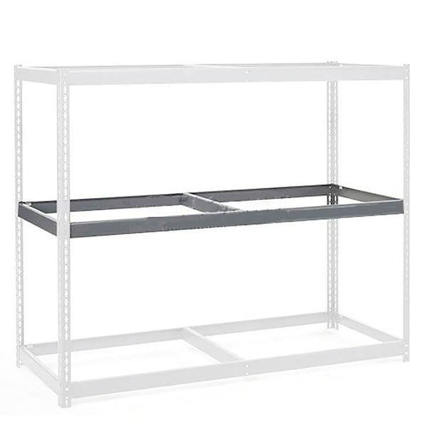 Additional Level For Wide Span Rack 96Wx48D No Deck 1100 Lb Capacity, Gray
